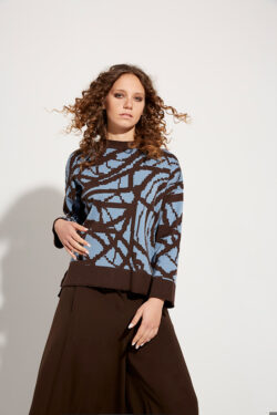 MAGLIA OVER IN VISCOSA FANTASIA ORIGAMI  S-M-L C.C.2